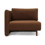 Angle gauche de canap� modulable en velours marron dase - ferm living