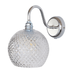 Applique en cristal quadrill� transparent et argent� 15, 5 cm rowan - ebb & flow