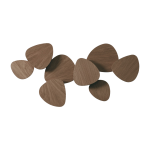 Applique murale 8 �crans triac dimmable en ch�ne naturel 115x60cm tria - bover