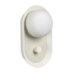 Applique murale en acier blanc 8 x 5 cm maya - faro barcelona
