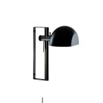 Applique murale en acier chrom� marron et plastique noir 41, 8cmx 50, 6cm lauro - marset