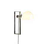 Applique murale en acier chrom� et plastique blanc 41, 8cmx 50, 6cm lauro - marset