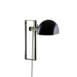 Applique murale en acier chrom� et plastique noir 41, 8cmx 50, 6cm lauro - marset