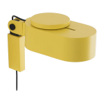 Applique murale en aluminium jaune 18x21x7, 5cm invitante - faro barcelona