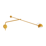 Applique murale � bras en acier jaune ixa - artemide