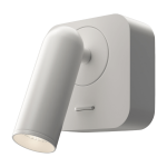 Applique murale carr� avec interrupteur en m�tal blanc mirax - maytoni