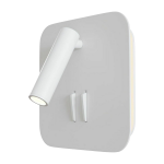 Applique murale carr�e avec interrupteur en aluminium blanc ios 176 - maytoni - 2