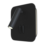 Applique murale carr�e avec interrupteur en aluminium noir ios 176 - maytoni