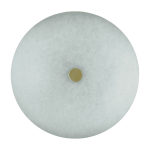 Applique murale disque en verre recycl� blanc polaire et laiton 42, 5cm magma - tala