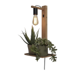 Applique murale avec �tag�re en bambou naturel 30x18x52cm flores - good & mojo