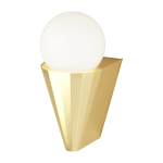 Applique murale en laiton dor� satin� 12x21cm cornet - cvl luminaires