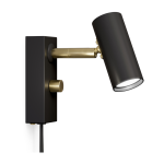 Applique murale en m�tal noir et dor� 14, 9cm cato - belid