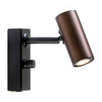 Applique murale en m�tal noir et marron 14, 9cm cato - belid