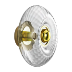 Applique murale ronde en verre et aluminium dor� grace - elements lighting