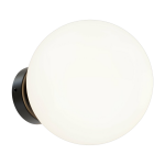 Applique murale en verre et m�tal noir 20 cm basic form - maytoni