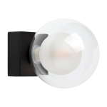 Applique murale en verre noir 11, 5 cm perla - faro barcelona