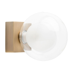 Applique murale en verre vieil or 11, 5 cm perla - faro barcelona