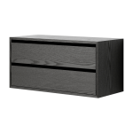 Armoire basse avec tiroirs en fr�ne noir 38, 4cm - new works