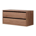 Armoire basse avec tiroirs en noyer 38, 4cm - new works