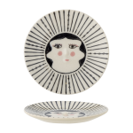 Assiette carolin en gr�s noir - bloomingville mini