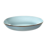 Assiette creuse en gr�s bleu iris� et bleu ciel 24 cm - serax