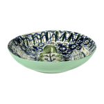 Assiette creuse en gr�s bleu vert 8 cm kimono - serax