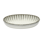 Assiette creuse ovale en gr�s blanche 19 cm inku - serax