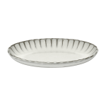 Assiette creuse ovale en gr�s blanche 22 cm inku - serax