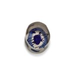 Assiette creuse ovale en gr�s bleu beige 21x17x6cm sophia - serax