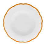 Assiette creuse en pierre de fer avec bordure ocre 22, 8 cm - bitossi home