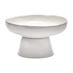 Assiette creuse sur pied en gr�s blanc cass� 31cm la m�re - serax