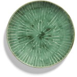 Assiette � diner en c�ramique verte 22x3cm lanza - serax