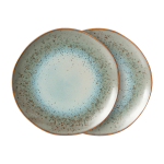 Assiettes � d�ner en gr�s color� 27, 5cm min�ral - hkliving