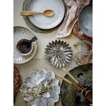 Assiette fleur nature gr�s - bloomingville