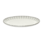 Assiette en gr�s ovale blanche 25 cm inku - serax