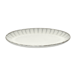 Assiette en gr�s ovale blanche 25 cm inku - serax