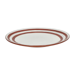 Assiette plate en porcelaine blanche et rouge 27cm - pomax