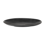 Assiette en porcelaine noire 15 cm flow