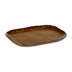 Assiette rectangulaire 14, 5 x 10, 5 cm ocre merci n�3 - serax
