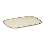 Assiette rectangulaire 23 x 15 cm blanc cass� merci n�2 - serax