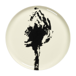 Assiette de service blanche avec artichaut noir feast - serax