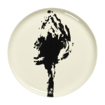 Assiette de service blanche avec artichaut noir feast - serax