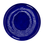 Assiette de service bleu avec motif blanc feast - serax