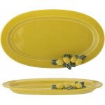 Assiette de service limone gr�s jaune - bloomingville