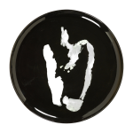 Assiette de service noir avec poivron blanc feast - serax