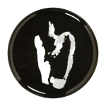 Assiette de service noir avec poivron blanc feast - serax