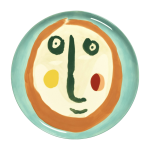 Assiette de service turquoise face feast - serax