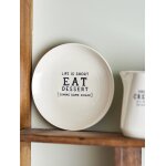 Assiette wendy gr�s blanc - bloomingville