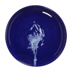 Assiette xs bleu avec artichaut blanc feast - serax