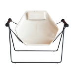 Balancelle en inox noir et tissu �cru 95x110x78cm hamaka - airborne